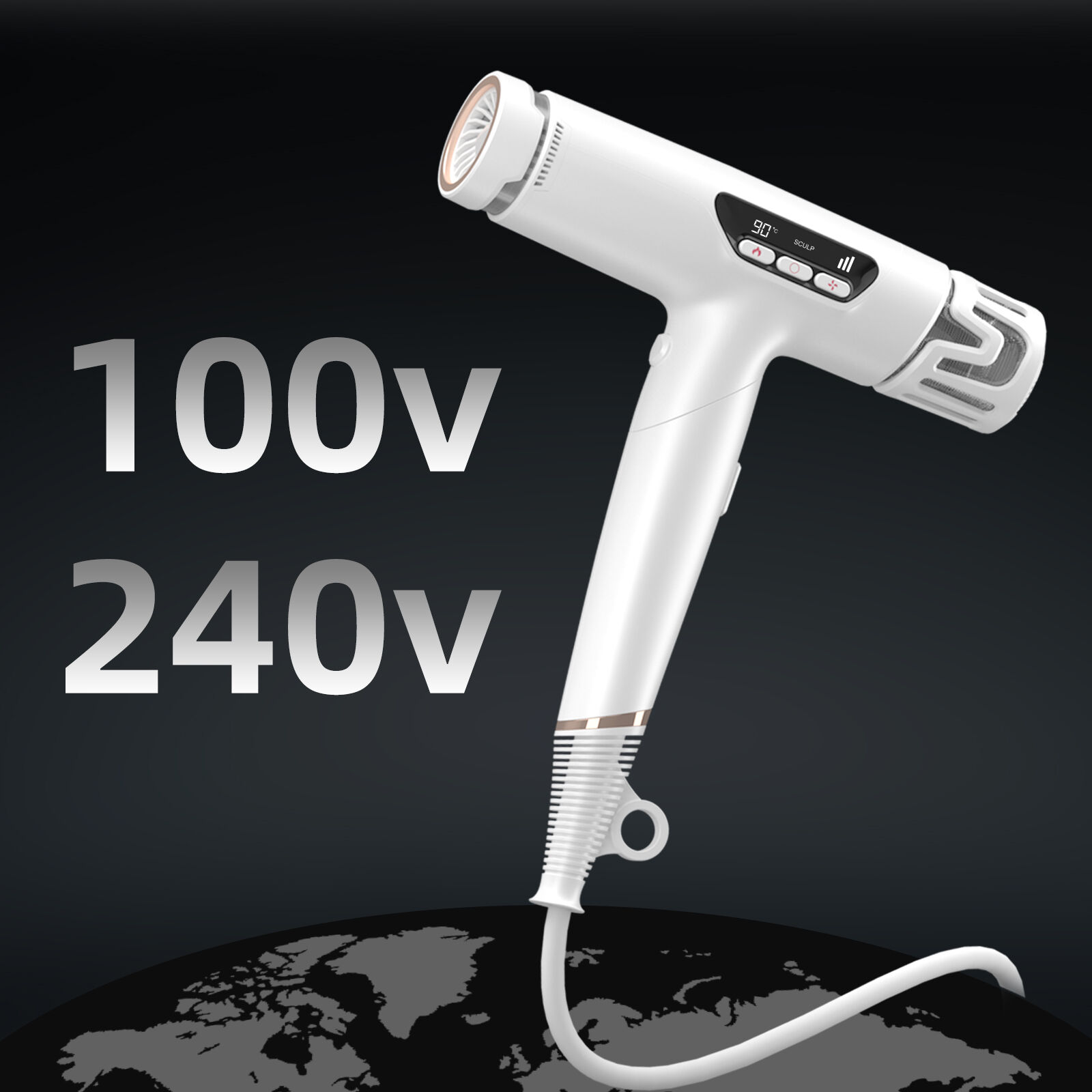 プロ用サロン ハイスピード折りたたみ式イオン遠赤外線ヘアドライヤー